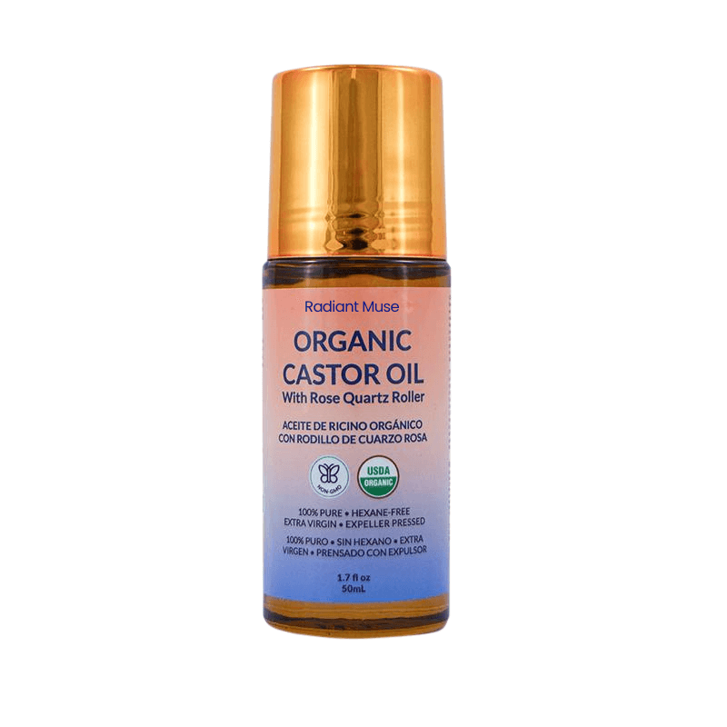 Organic Castor Oil with a Rose Quartz Roll-On