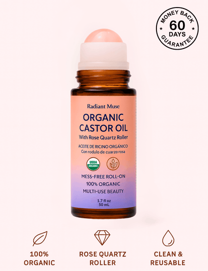 Radiant Muse™ Rose Quartz Roll-On Castor Oil