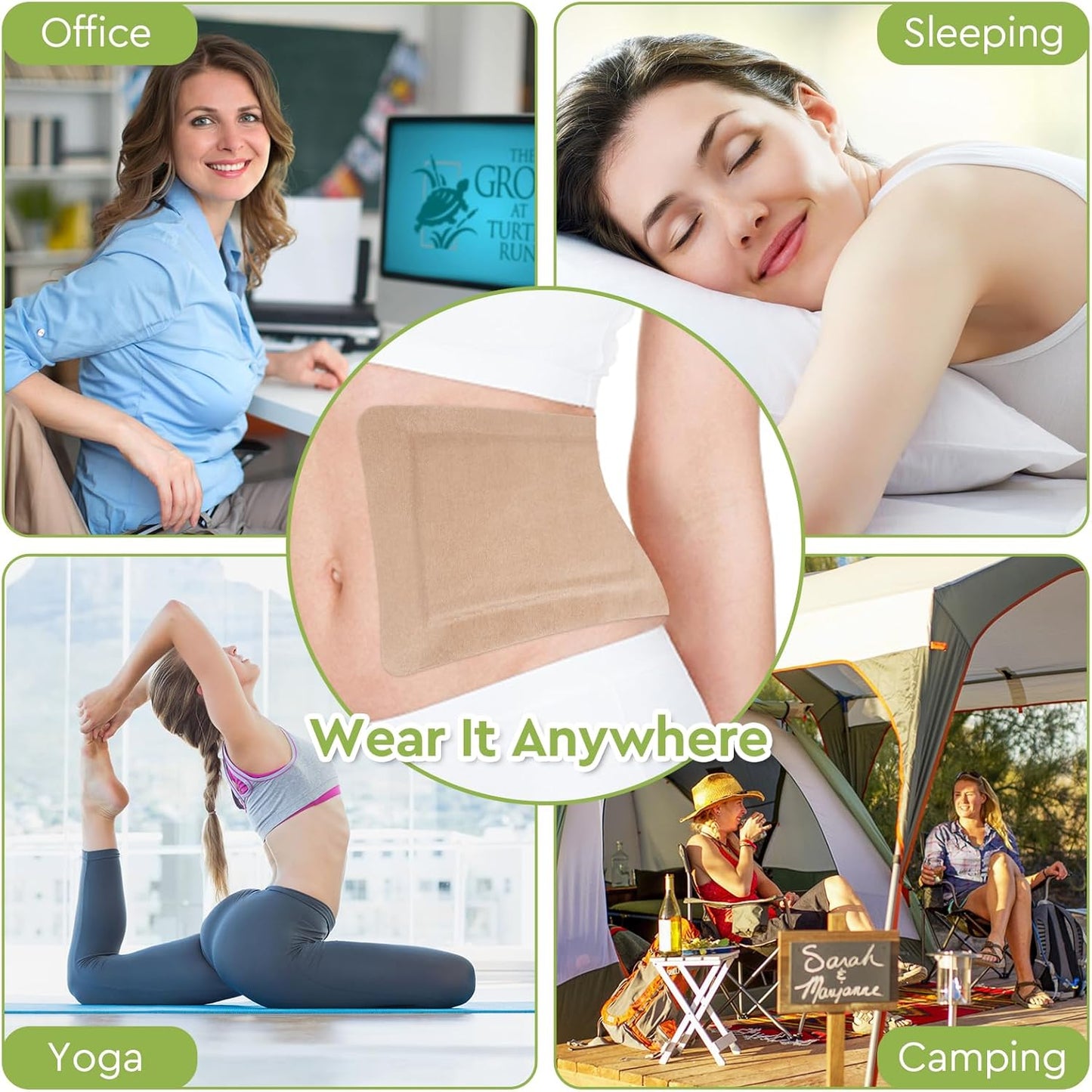20pcs Castor Oil Patches Self-Adhesive